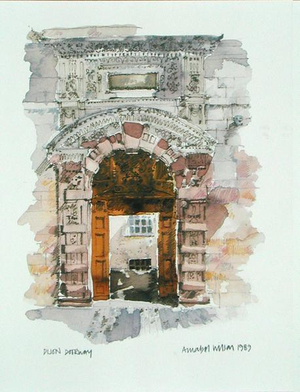 Dijon Doorway, 1989 (w/c on paper)