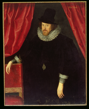 Portrait of Francis Bacon (1561-1626) 1st Baron of Verulam and Viscount of St. Albans (oil on canvas)