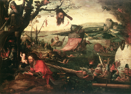 Landscape with the Parable of St Christopher, early 16th century (oil on canvas)