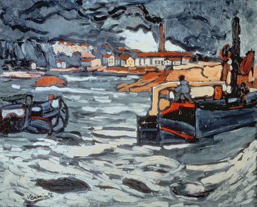 A Barge on the River Seine