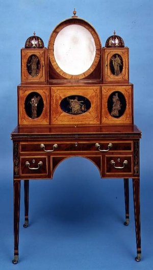 Lady's desk, 1795-1810 (mahogany inlaid with satinwood)