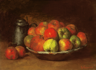 Still Life with Apples and a Pomegranate, 1871-2 (oil on canvas)