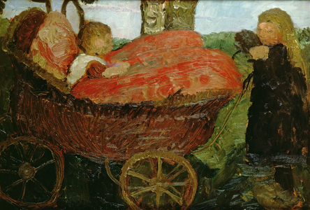 Little Girl Pushing a Pram, 1904