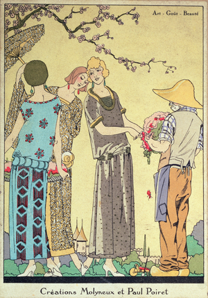 Summertime, dress designs by Paul Poiret (1879-1944) fashion plate from Art Gout Beaute, c.1920s (colour litho)