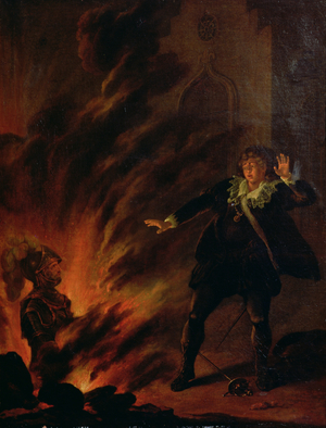 Hamlet and the Ghost of his Father (oil on canvas)