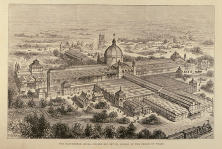 The Manchester Royal Jubilee Exhibition, Opened by the Prince of Wales, from 'The Illustrated London News', 7th May 1887 (engraving)