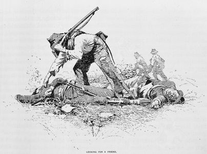 Looking for a Friend, illustration from 'Battles and Leaders of the Civil War', edited by Robert Underwood Johnson and Clarence Clough Buel (engraving)