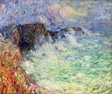 Belle Isle, France (oil on canvas)