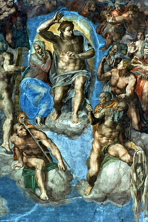 'The Last Judgement', detail of Christ, 1536-1541 (fresco)