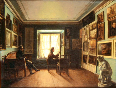 The Painter's Studio, c.1820 (oil on canvas)