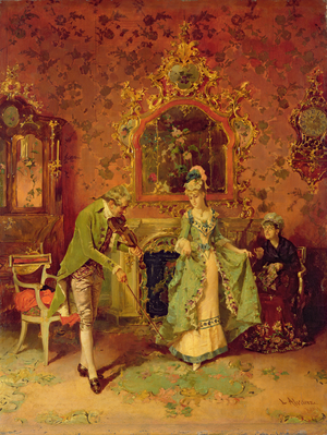 The Fiddler (oil on canvas)