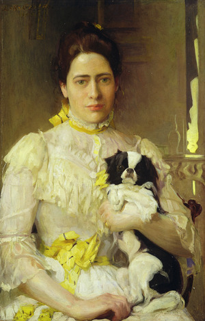 Lady with a lap dog