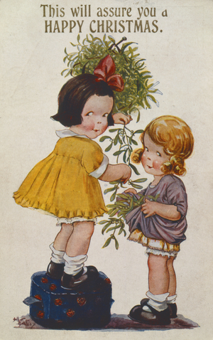 "This Will Assure You a Happy Christmas", postcard, 20th century