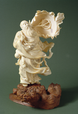 Sage with blowing hat, c.1900 (ivory)
