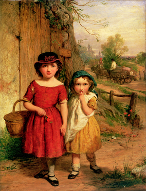 Little Villagers, 1869 (oil)