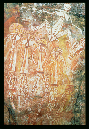 Rock art, possibly by the painter Najombolmi, c.1960s (photo)