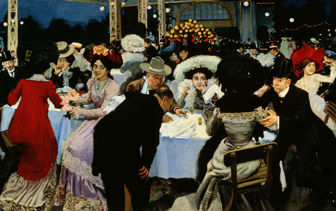 Night Restaurant (oil on canvas)