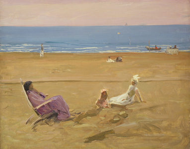 On The Beach (oil on canvas)