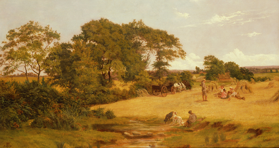 Cornfield in Essex, 1875 (oil on canvas)