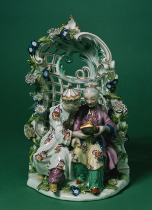 Meissen arbour group, after a painting by Boucher, c.1760 (porcelain)