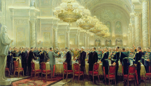 Drink A Toast to the Great Russian Nation, 1949 (oil on canvas)