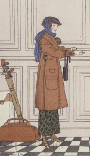 "Journal des Dames et des Modes": Tailleur en Loden by Maurice Taquoy, 1913