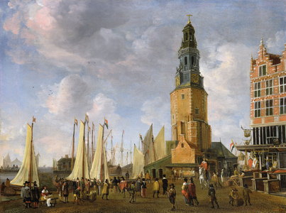 The Herring Packers' Tower, Amsterdam (oil on canvas)
