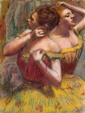 Two Dancers (pastel on paper)