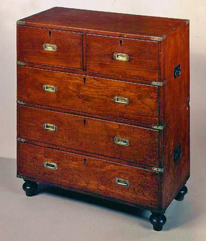 Military chest, mahogany, c.1840