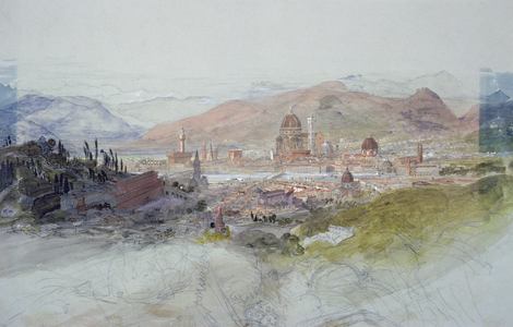 View of Florence, 1837-39 (w/c on paper)