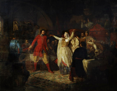 Grand Duchess Sophia exposing Vassily Kosoy, 1861 (oil on canvas)