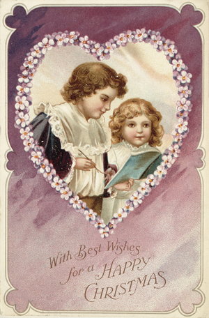 Victorian Christmas postcard