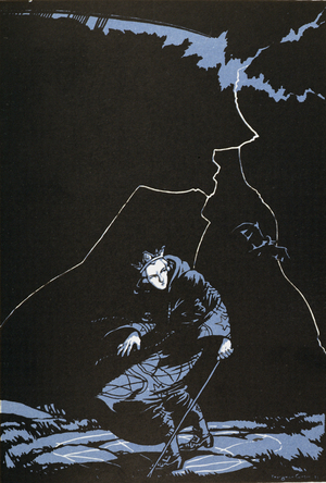 'A Violent Storm Broke as he was Making his Incantation', from 'The Casanova Fable', 1934 (colour litho)