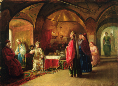 Tsarevna's House (oil on cardboard)