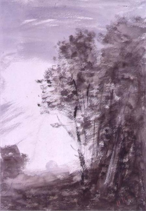 Landscape with Trees (w/c on paper)