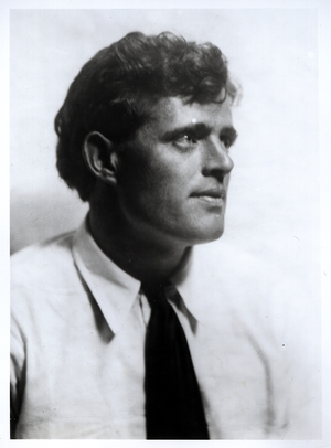 Jack London (1876-1916) (b&w photo)