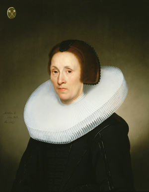 Portrait of Johanna van Diemen, aged 61, 1647 (oil on panel)