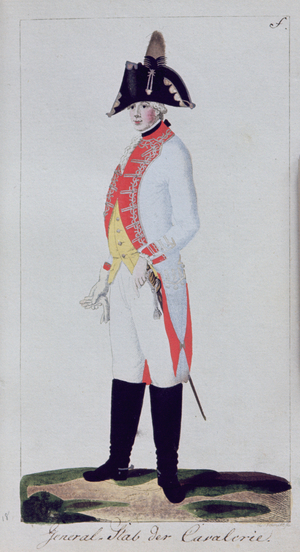 Plate from "Preussische Armee uniformen unter Friedrich Wilhelm II" Potsdam, 1789
