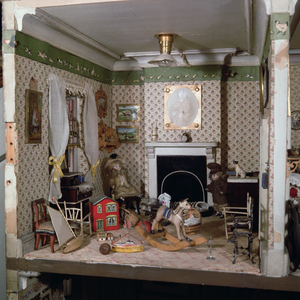 Nursery with toys from 'Miss Miles' House', 1890 (mixed media)