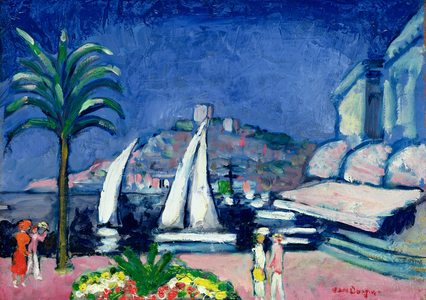 The Old Town and the Hotel Ambassadeurs, Cannes, c.1956