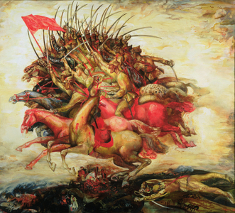 Image of Vision of Ezekiel by English School, (20th century)