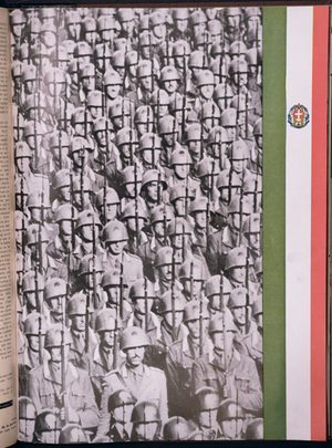 'Today in Italy', before the departure, parade of the Italian troops, from 'Signal' Magazine, No. 11, 1st edition of June 1943 (photo)