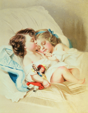 Christmas Dream, Victorian postcard