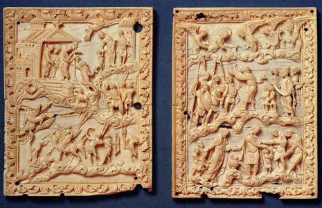 Prayer book cover, Carolingian (ivory)