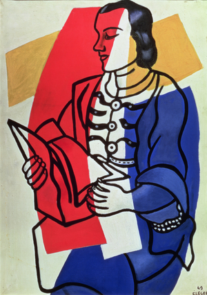 Reading: Portrait of the Artist's Wife, Nadia Leger, 1949 (oil on canvas)