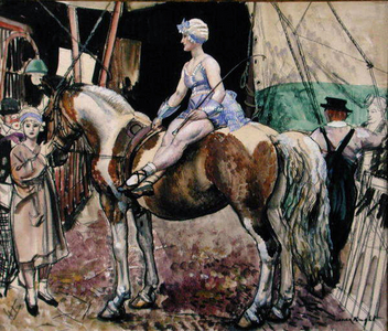 Mrs Potts on Appolo (mixed media & w/c on paper)