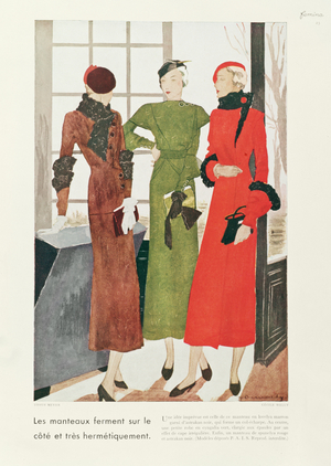 French fashion plate, 1930s