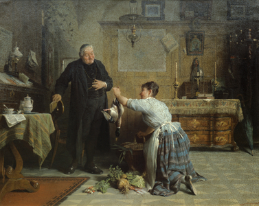 The Priest's Dinner (oil)