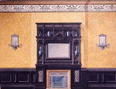 Design for the front drawing room, No.1 Grosvenor Crescent, London, c.1850