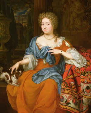 Portrait of a lady in a red dress, 1691